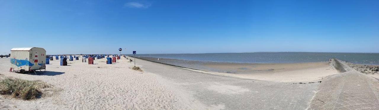 Liebevoll Eingerichtete Ferienwohnung Luettje Koje Dornum Bagian luar foto
